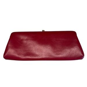 HL USA Harry Levine Vintage 1960s Red Dual Coin Purse Interior Clutch Purse